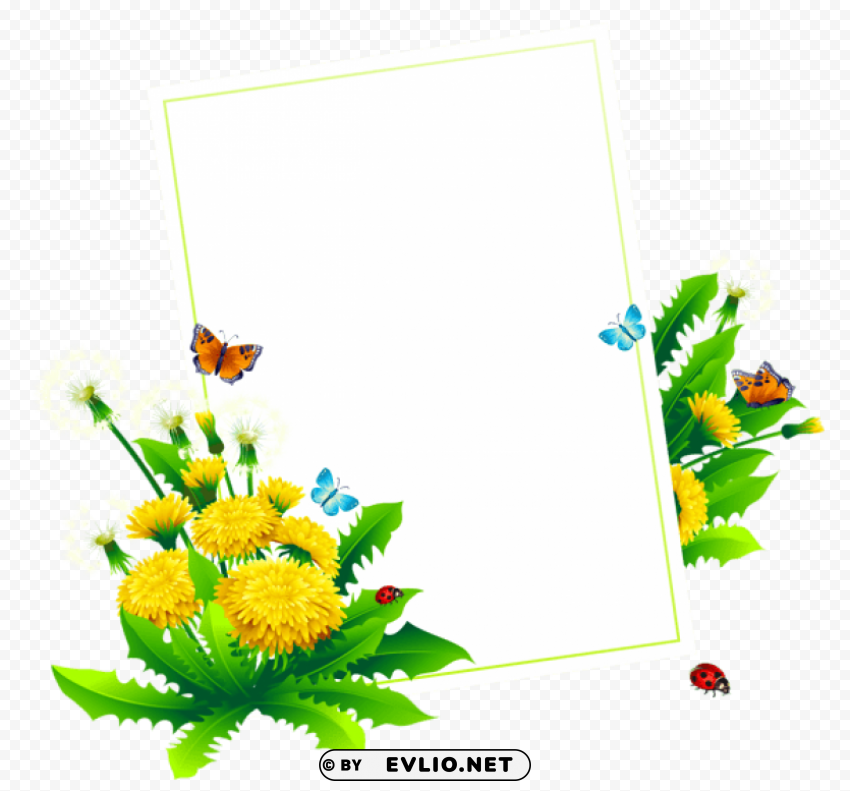 spring blank decorpicture Clean Background Isolated PNG Graphic