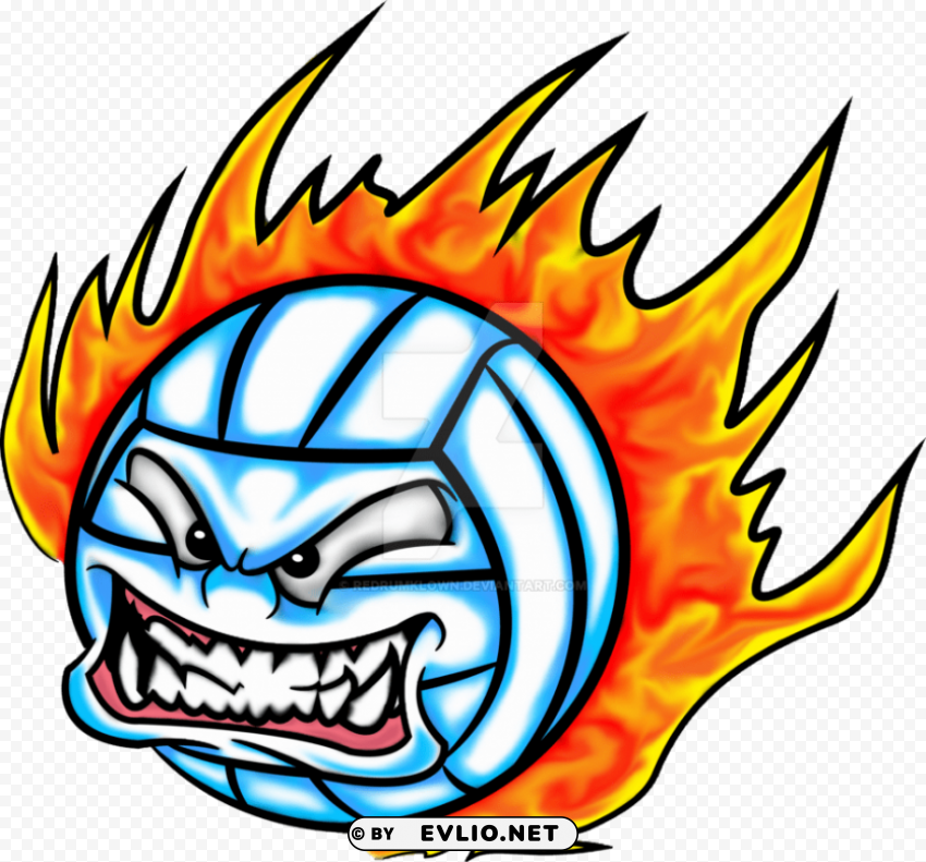 volleyball on fire High-definition transparent PNG