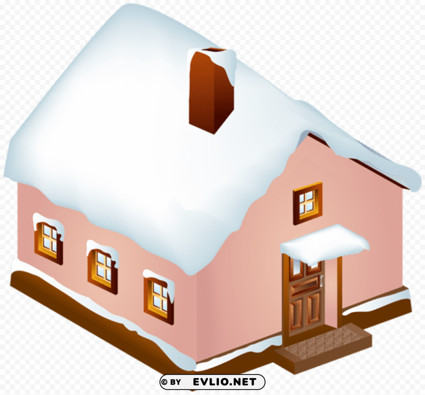 winter snowy house Clear background PNG images comprehensive package