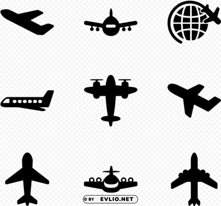 airplane vector icon Transparent PNG images complete package