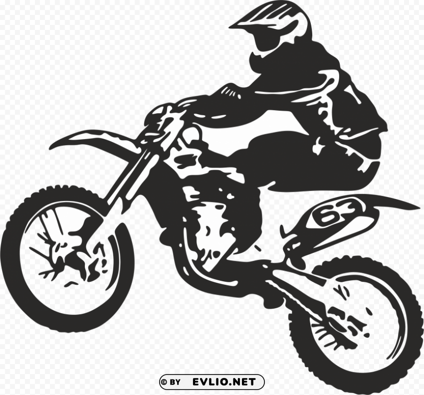 dirt bike wheelie logo Clear background PNG graphics