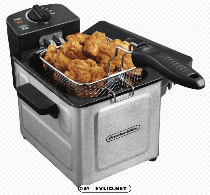 Electric Deep Fryer Transparent Background Isolated PNG Design Element