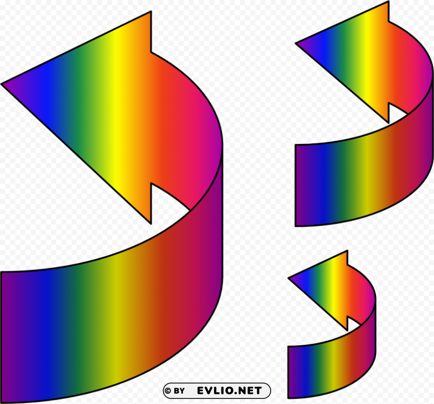 flecha arcoiris Transparent PNG Graphic with Isolated Object