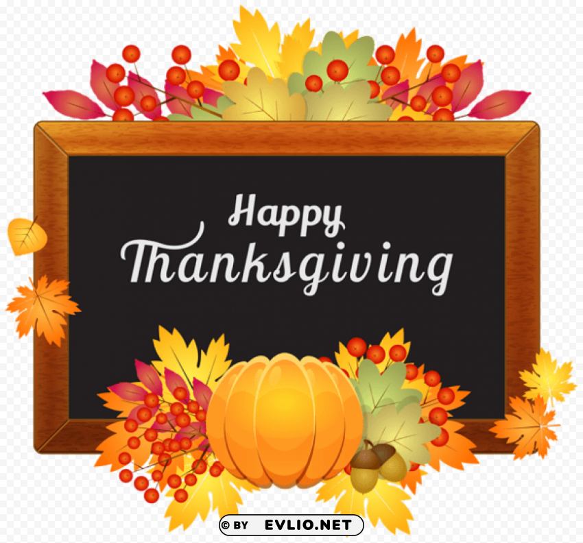 happy thanksgiving decor Transparent Background Isolation in HighQuality PNG