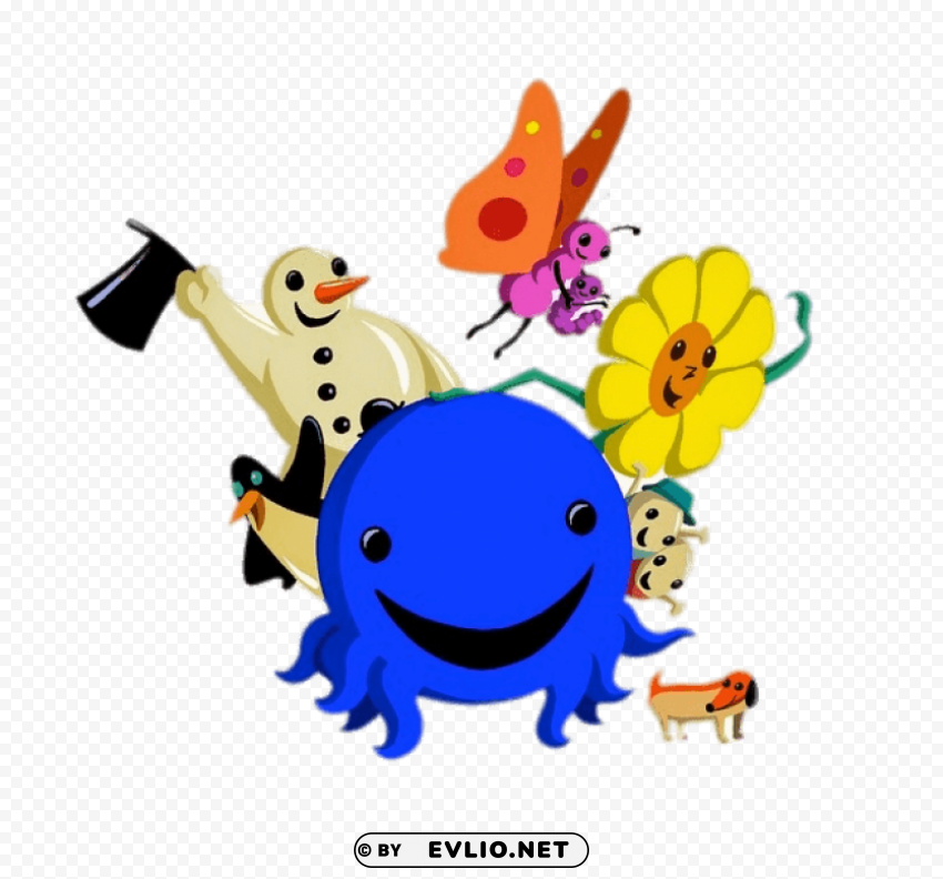 oswald the octopus and his friends PNG Isolated Object with Clear Transparency