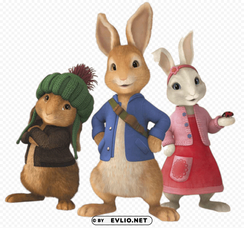 peter rabbit and friends PNG Isolated Subject with Transparency