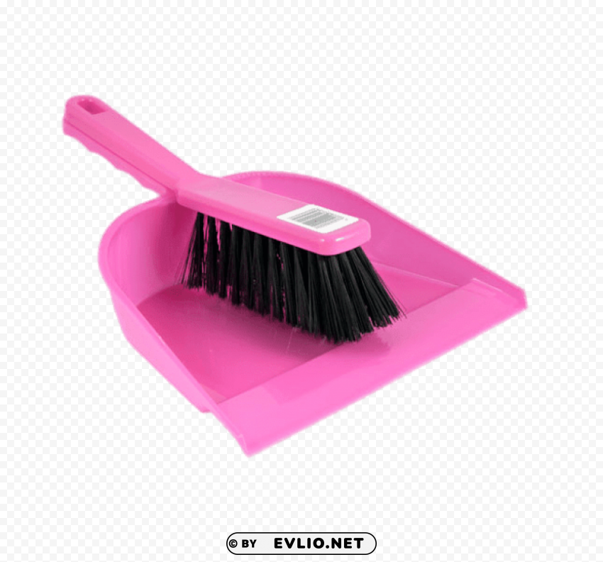 pink dustpan set PNG Image with Clear Isolated Object