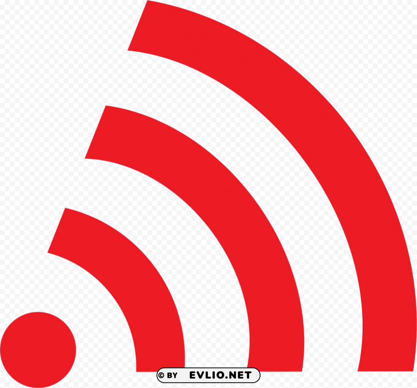 wifi icon red Isolated Illustration in Transparent PNG