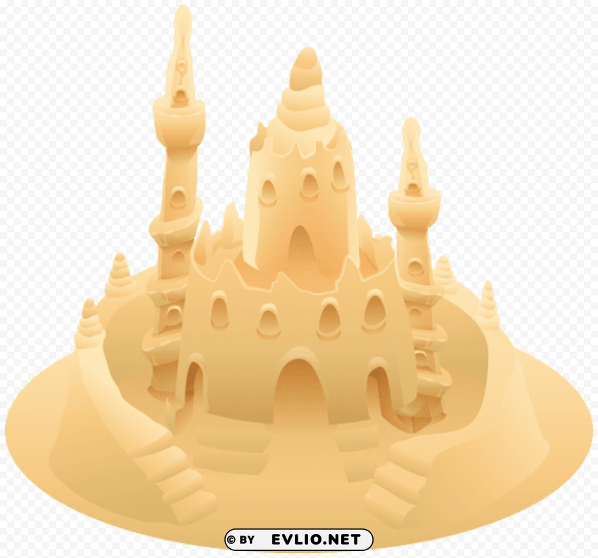 beach sand castle Clear PNG file