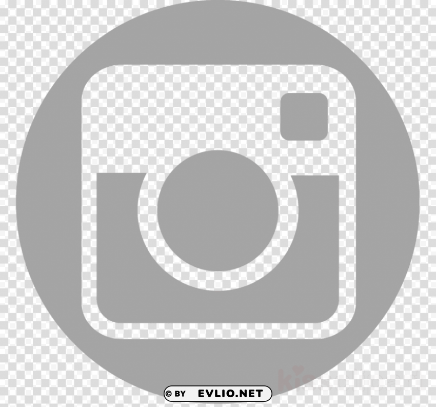 instagram grey icon Isolated Artwork on Transparent PNG
