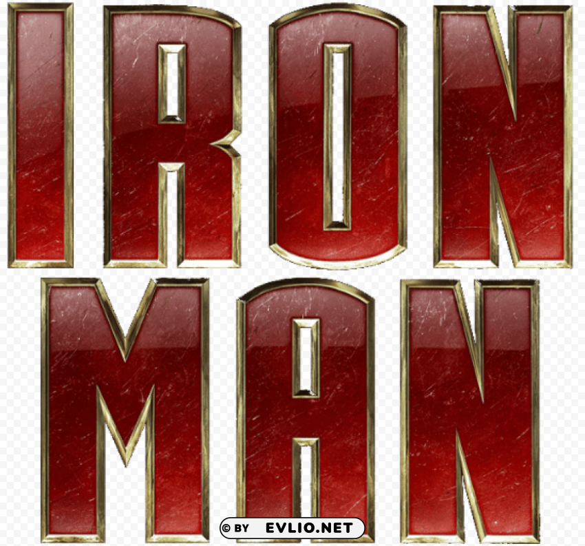 iron man logo PNG Image Isolated on Transparent Backdrop