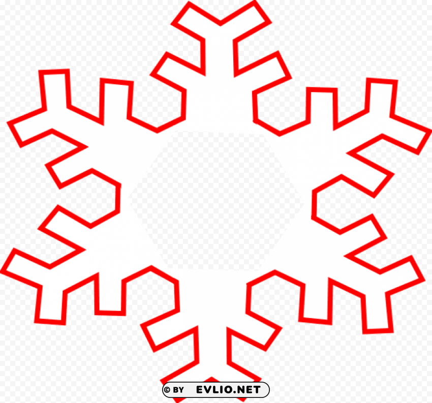 simple snowflake stencil PNG with no background free download