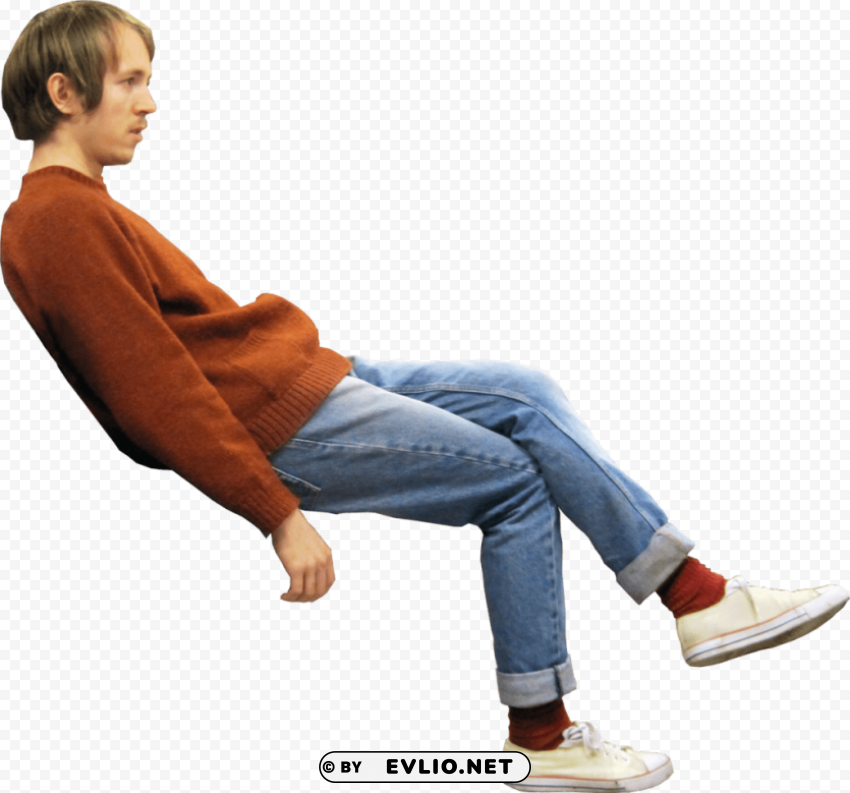 Sitting Isolated Subject On Clear Background PNG