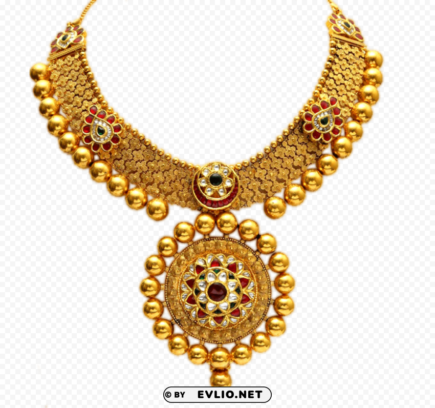 gold necklace PNG for presentations