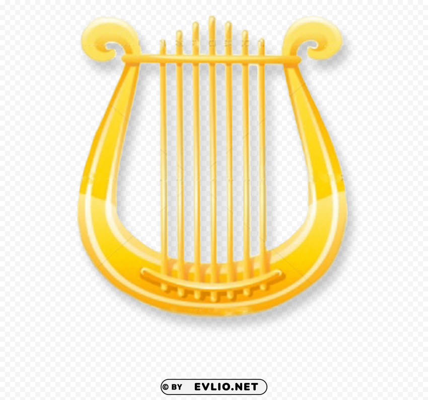 harp Transparent PNG Isolated Illustration clipart png photo - 2450b328