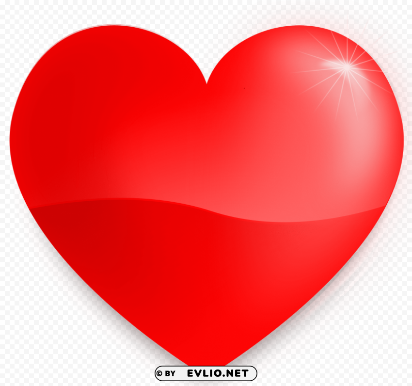 Red Heart Transparent PNG Isolated Design Element