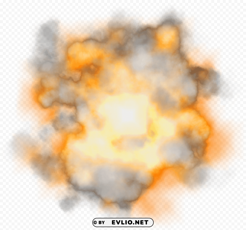 smoke explosion Isolated Element in Transparent PNG