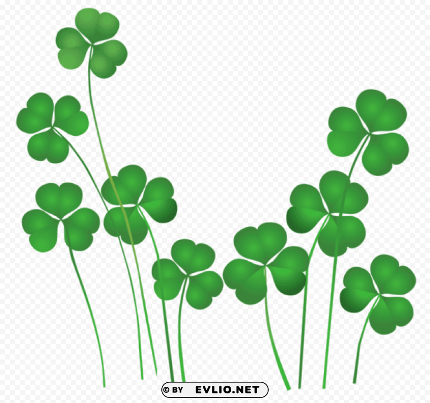 st patricks day shamrocks decor PNG transparent pictures for projects