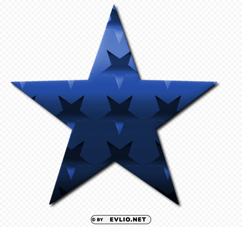 blue star HighResolution Transparent PNG Isolation