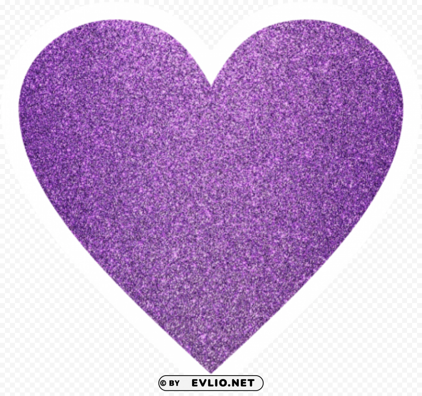 cute glitter purple heart PNG images for banners