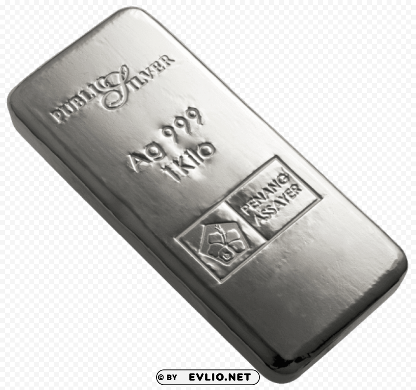 silver bar Isolated Artwork on HighQuality Transparent PNG