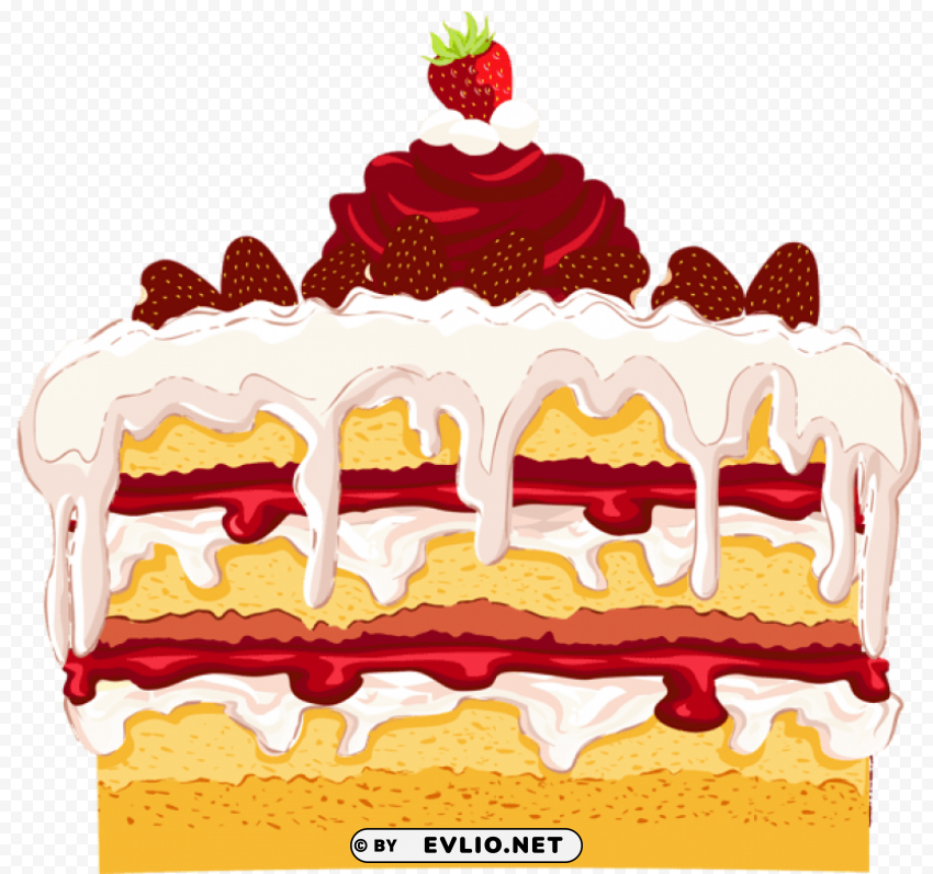 strawberry cake Free PNG images with transparency collection