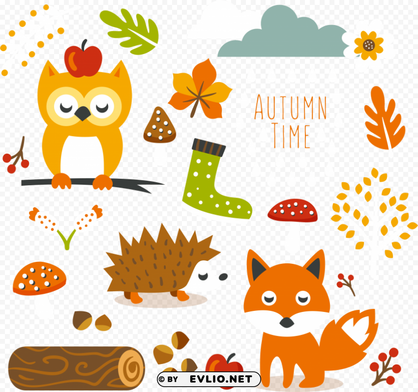 cute free fall PNG images with no background assortment