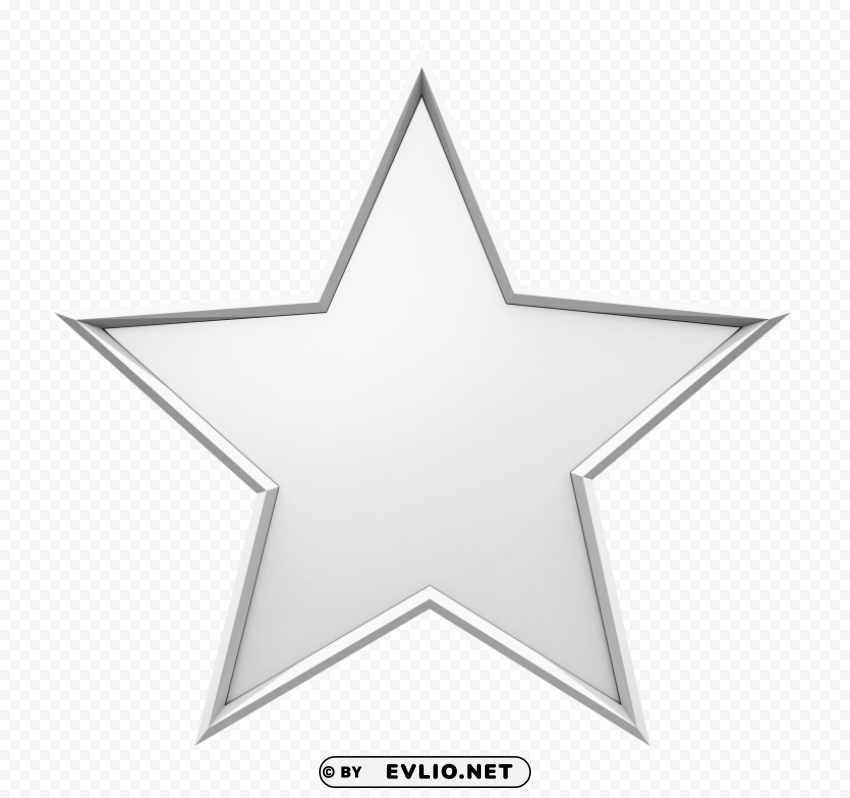 grey star Isolated Artwork on Clear Transparent PNG