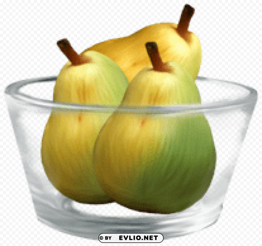 pears in a glass bowl Isolated Artwork in HighResolution Transparent PNG clipart png photo - 26347bd6