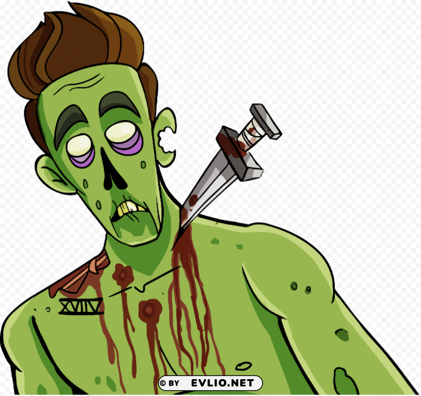 zombie CleanCut Background Isolated PNG Graphic