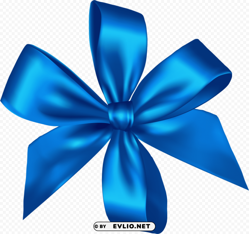 blue gift ribbon Transparent Background PNG Isolated Art