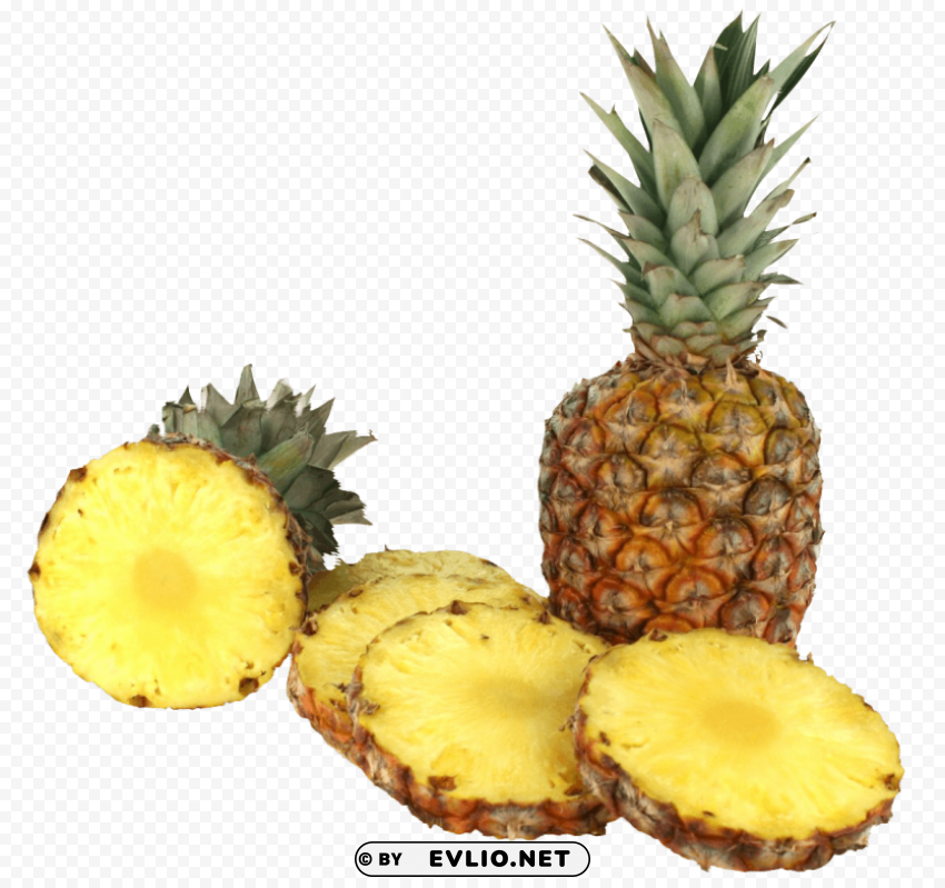 Pineapple PNG Isolated Object with Clear Transparency