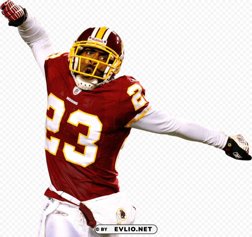 PNG image of red skins player 23 PNG Image Isolated with Clear Transparency with a clear background - Image ID d4edd2f5