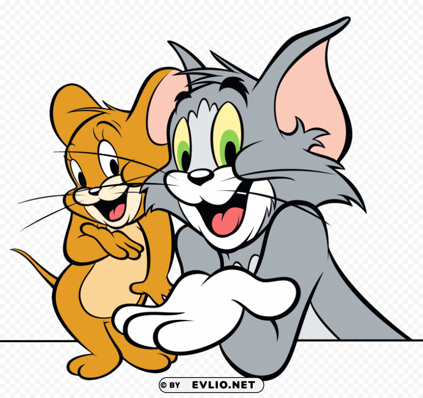 tom and jerry happy Isolated Character on Transparent Background PNG