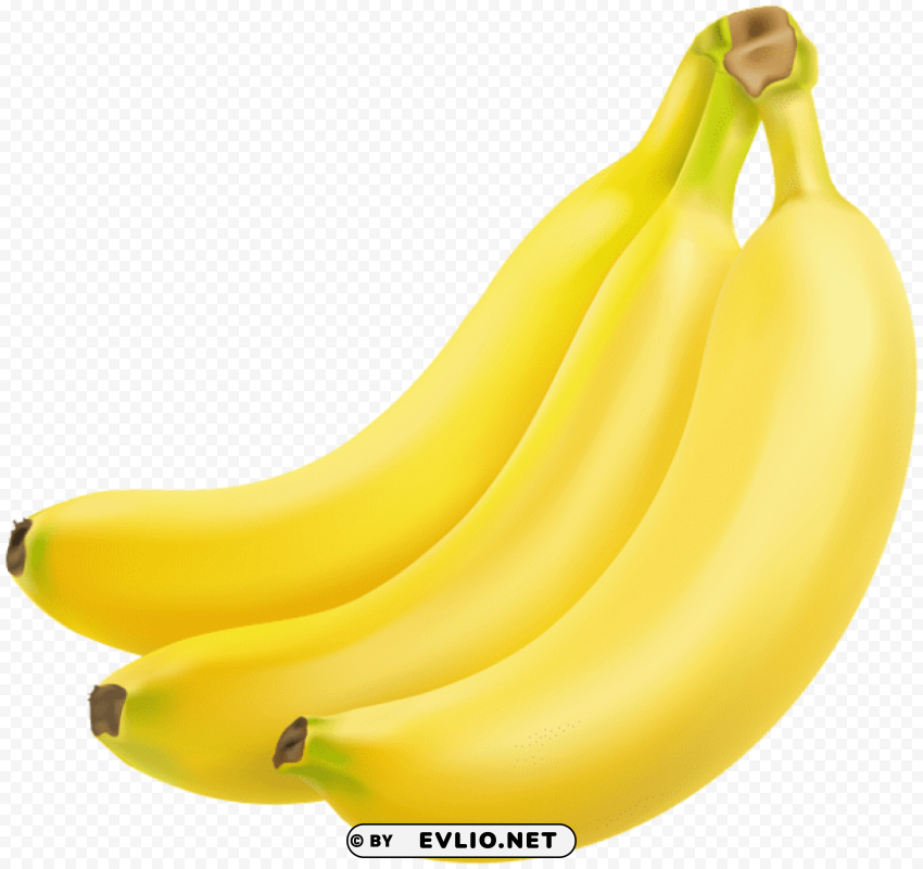 Bananas Transparent CleanCut Background Isolated PNG Graphic