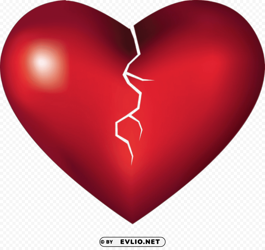 breaking heart PNG images with transparent overlay