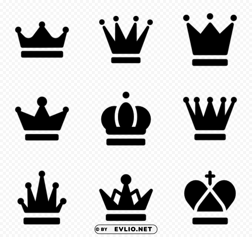 crown PNG Illustration Isolated on Transparent Backdrop