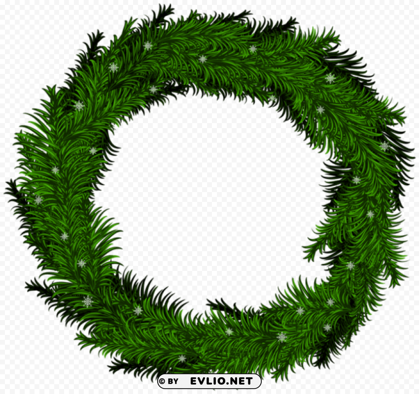 green pine wreath Free PNG file