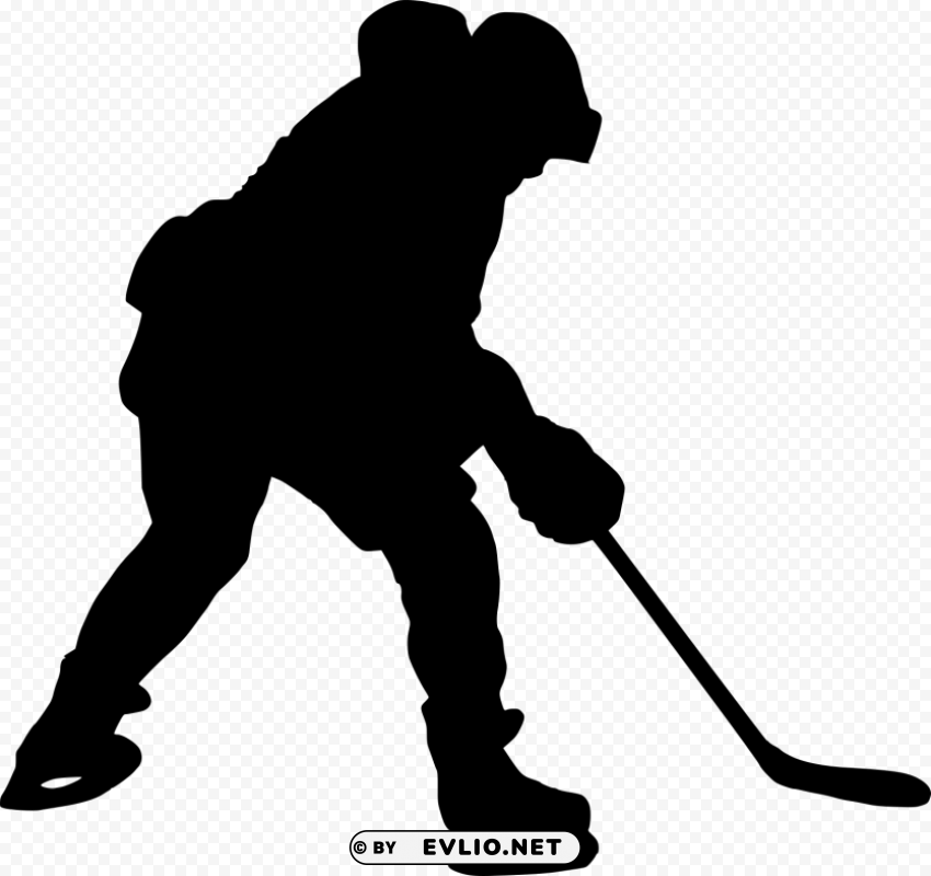 hockey silhouette PNG Image Isolated with Transparency