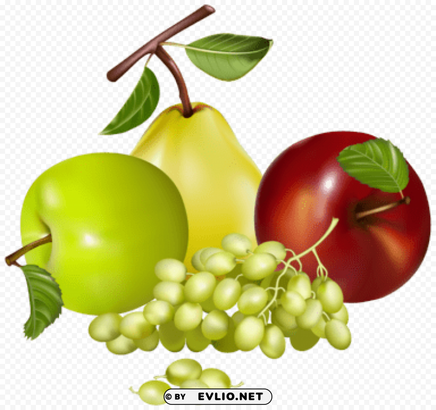 mixed fruits Isolated Character in Transparent PNG Format