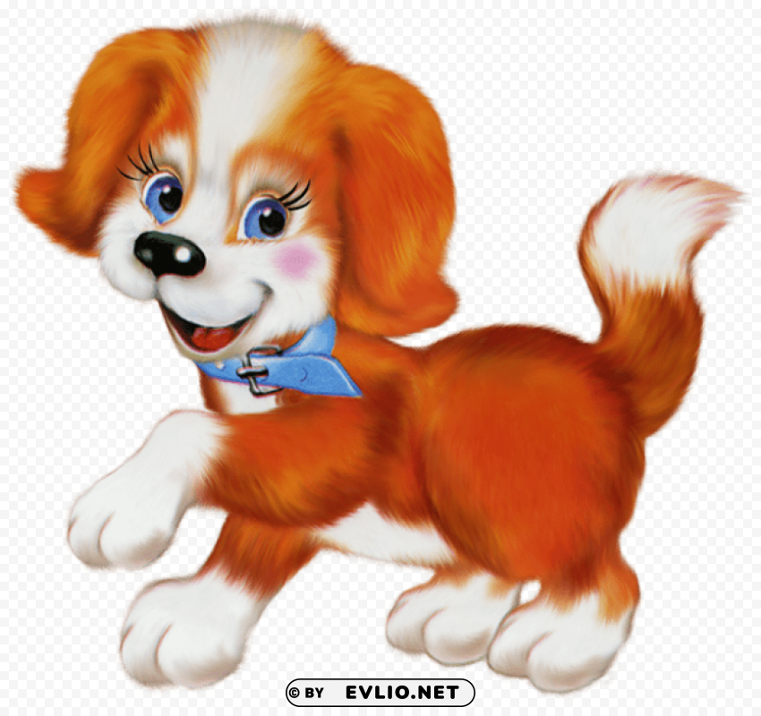 orange cute puppy cartoon Transparent PNG graphics archive clipart png photo - 485dff04