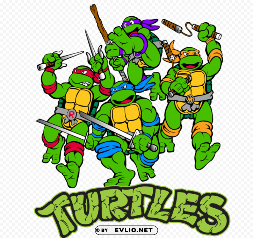 teenage mutant ninja turtle's Transparent PNG graphics complete collection