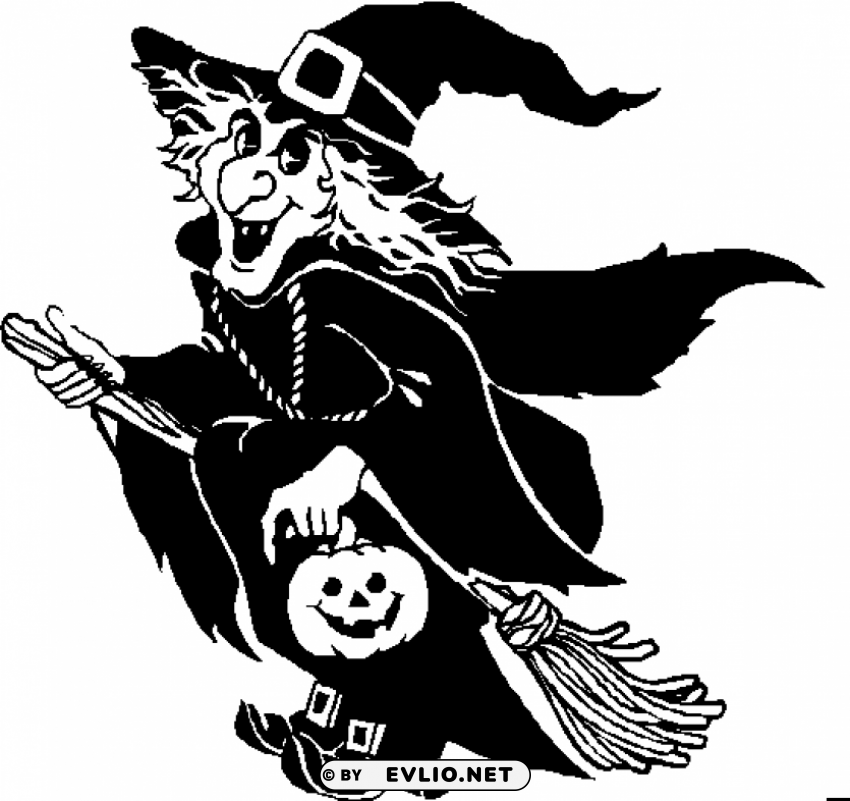 free witch public domain halloween images and 3 PNG Image with Isolated Graphic Element