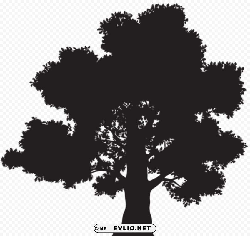 tree silhouette Isolated Object on Transparent PNG