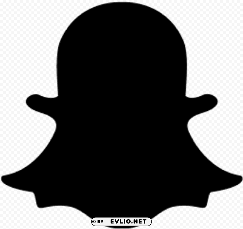 black snapchat logo PNG transparent images for websites