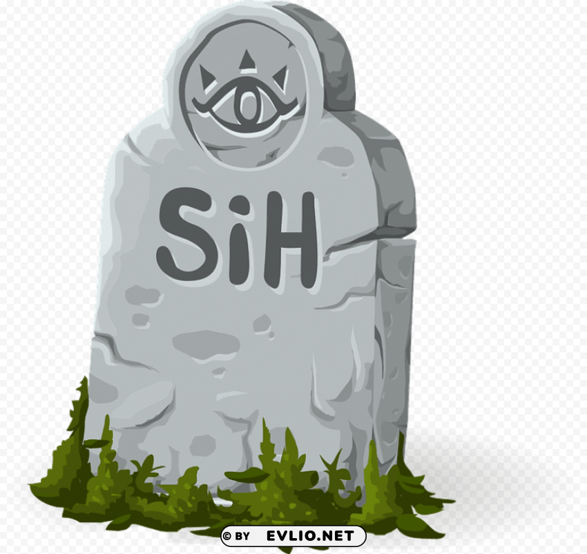 Gravestone PNG Isolated Illustration With Clear Background