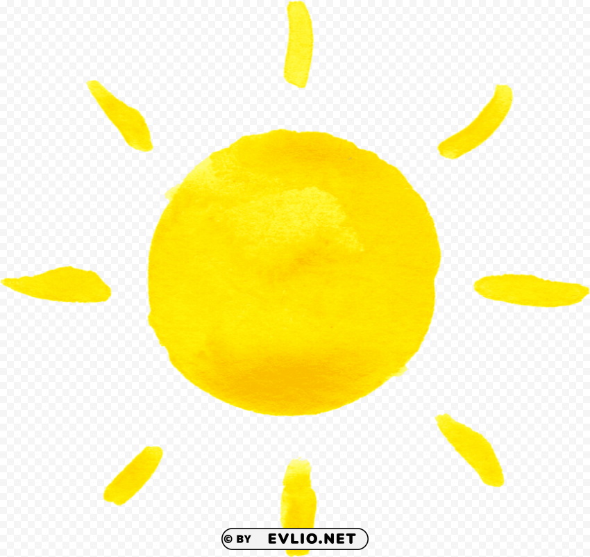 sun watercolor Transparent PNG art