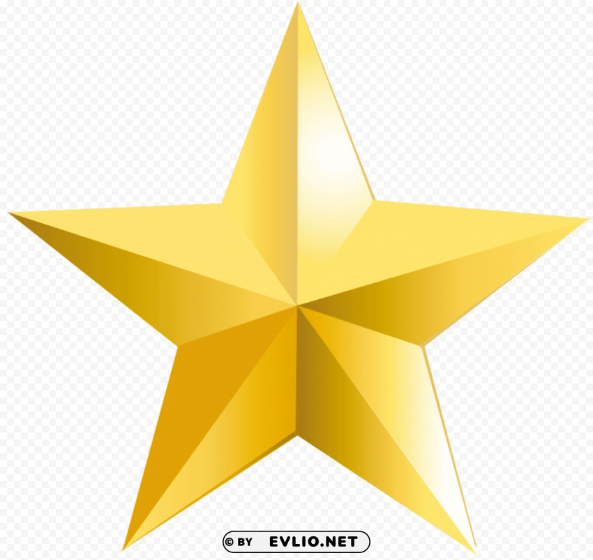 gold star Isolated Icon in HighQuality Transparent PNG clipart png photo - e500f778