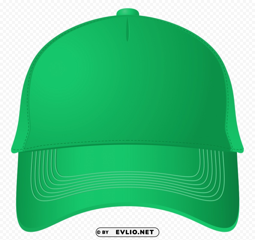 green baseball cap Isolated Object on Clear Background PNG
