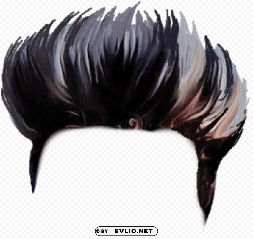 hair style boys Transparent Background PNG Isolated Art